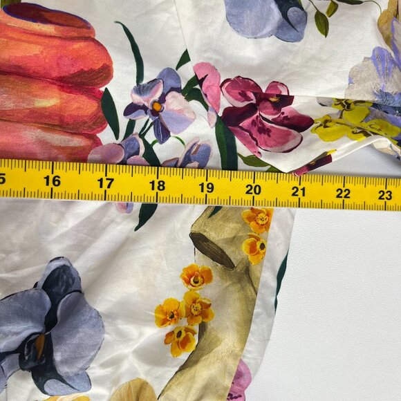 NWOT FARM Rio Floral Ruffles Greek Garden Off-White Mini Dress Size XL - Picture 14 of 14